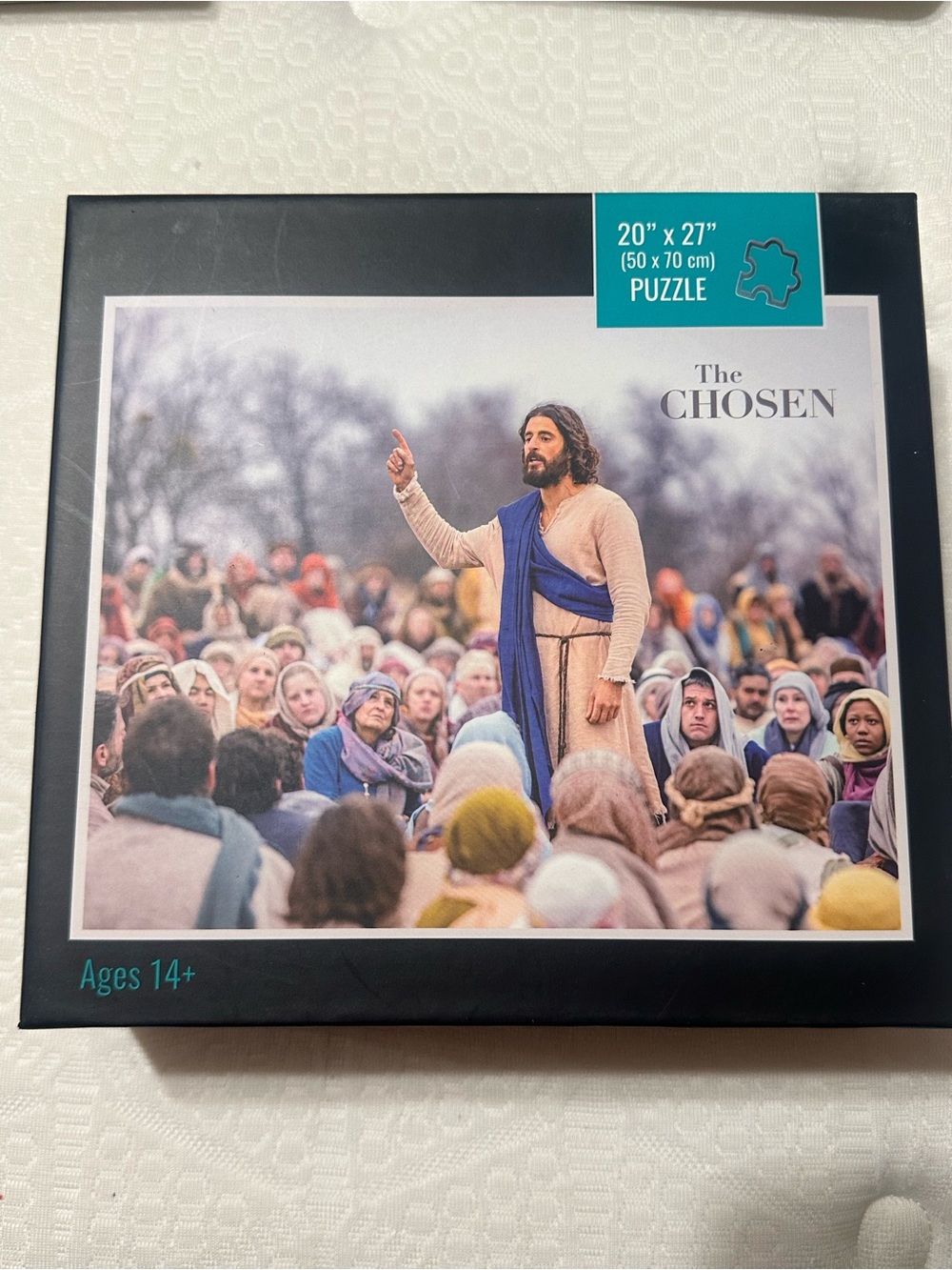 The Chosen 20 x 27 Puzzle - Crowd Scene with Figure in Blue and Tan